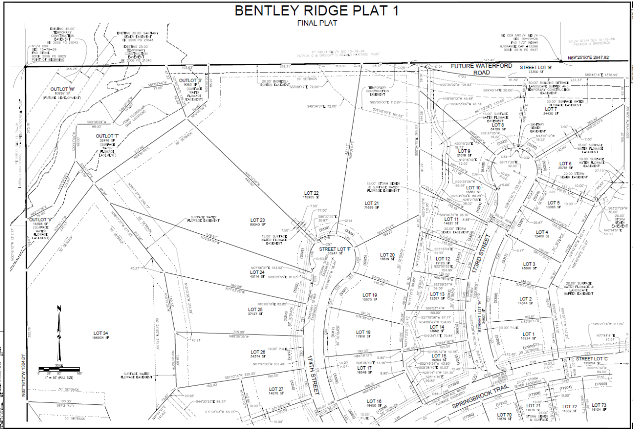Bentley Ridge Plat 1 Map - Accurate Development